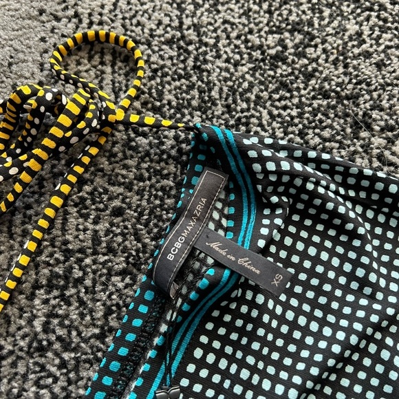 BCBGMaxAzria Golden Citron Wrap Asymmetrical Dress - Picture 3 of 5